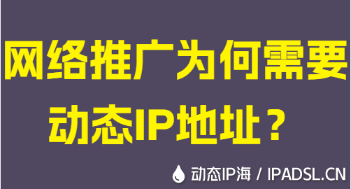 网络推广为何需要动态IP地址？