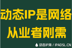 动态IP是网络从业者刚需