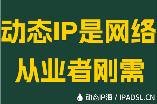 动态IP是网络从业者刚需